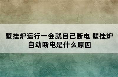 壁挂炉运行一会就自己断电 壁挂炉自动断电是什么原因